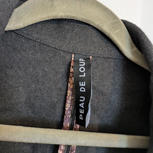 Peau de Loup Patterson Faux-Wool Suit Jacket Gray Size 18 - Picture 5 of 7